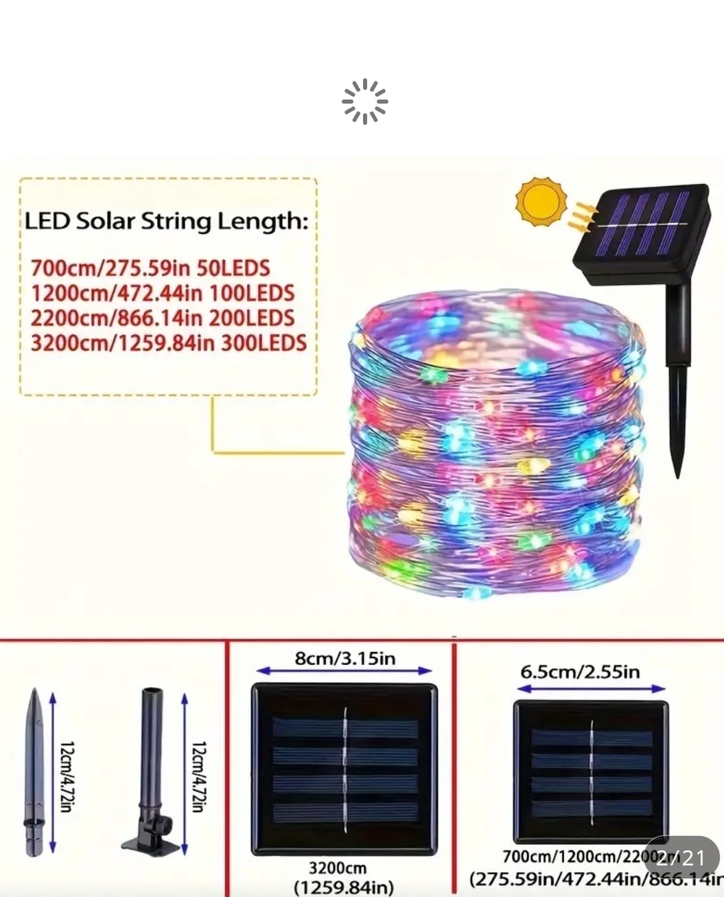 Miniatura 3 de extensión  solar multicolor 10 metros